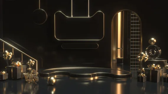 C4D电商场景模型渲染背景