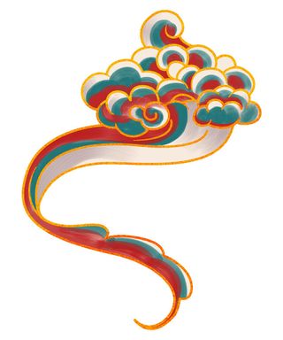 中国风中式国潮敦煌云纹祥云插画图案云朵云彩元素PSDAI设计素材