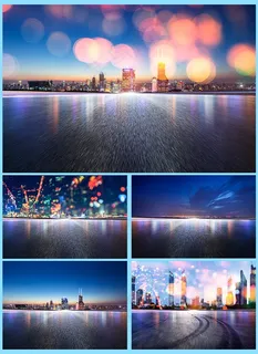 系列大气都市夜景路面摄影图 系列大气都市夜景路面摄影图
