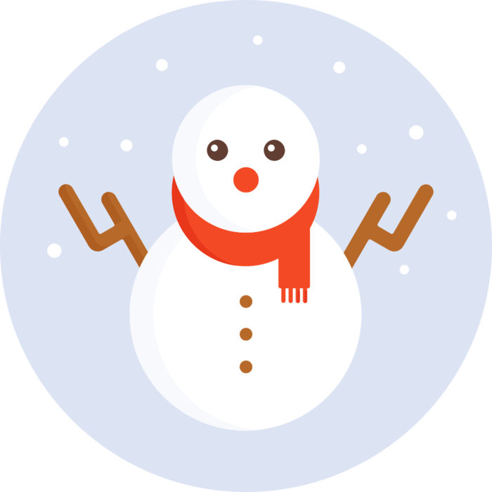彩色雪人图标元素