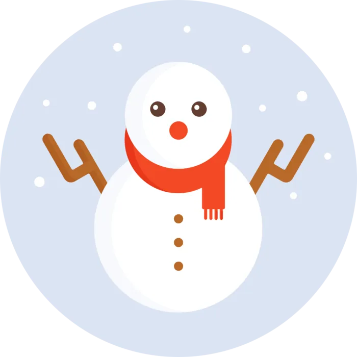 彩色雪人图标元素