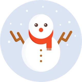 彩色雪人图标元素