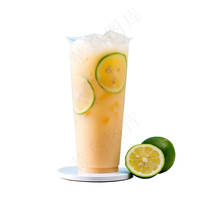青柠冰奶茶冷饮奶茶图片（PNG免抠图）