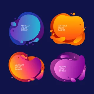 渐变形状科技装饰元素