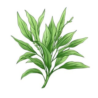 绿叶植物树叶茶壶免抠