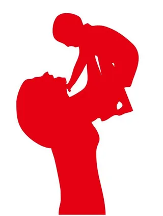 矢量母亲节剪影图片