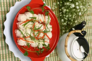 清蒸鸡肉萝卜丸子