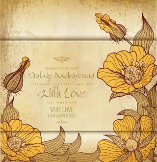 手绘风花纹背景