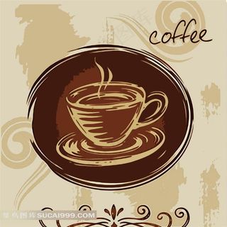 咖啡店装饰画素材