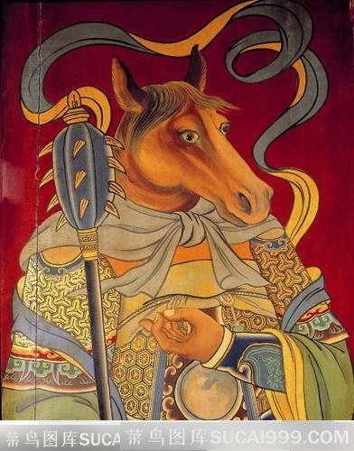 神话人物马面门神