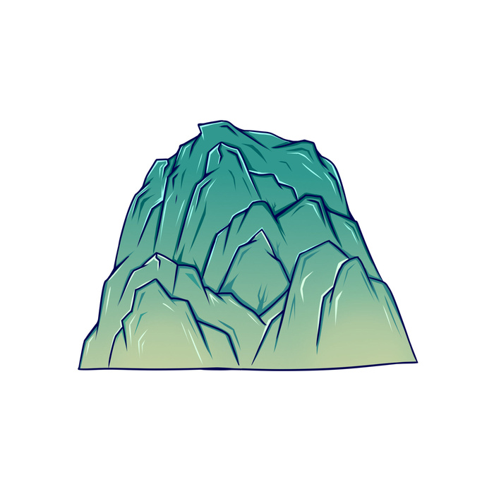 中国风国潮山水插画祥云中式手绘烫金线条元素png装饰背景PSD素材