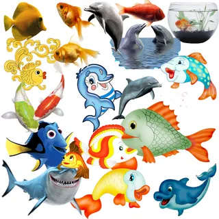 卡通可爱小鱼素材