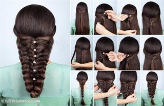 细致束发盘发步骤图片