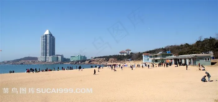 海滩城市摄影图片