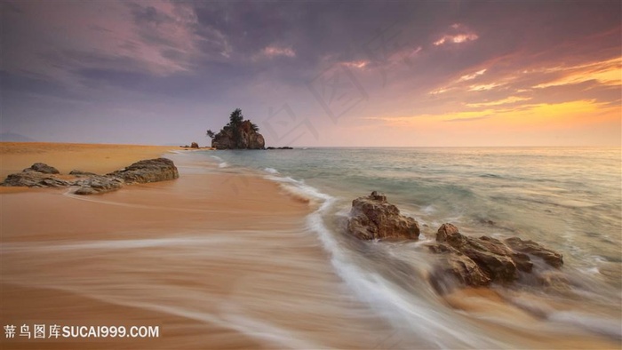海岸风景沙滩海洋大海浪花摄影自然景观自然风景