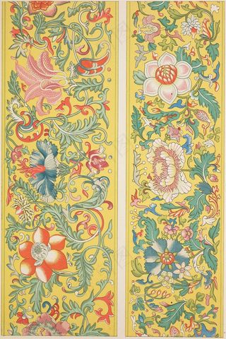 多种鲜花中式传统纹样集锦中国风图片