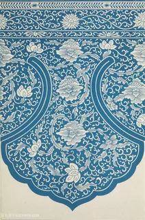 细致工笔画蓝色花绘中式传统纹样集锦中国风图片 细致工笔画蓝色花绘中式传统纹样集锦中国风图片