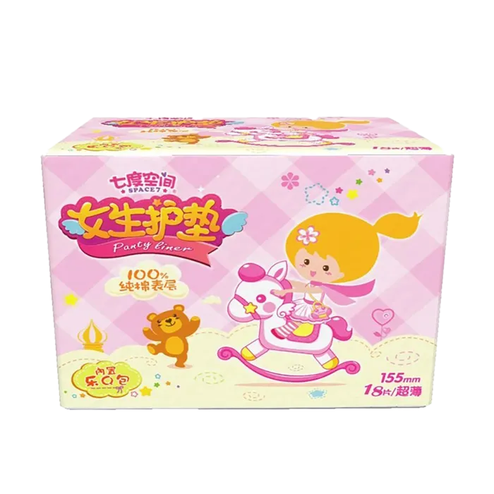 七度空间 女生护垫 150mmx18片／包超市商品白底图免抠实物摄影png格式图片透明底