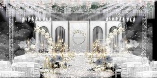 韩式白色婚礼效果图