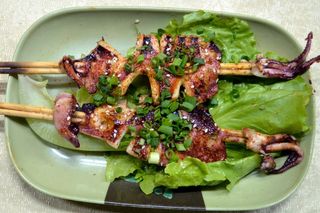 烧烤美食烤肉街边小吃油炸烤鱿鱼烧烤店图片