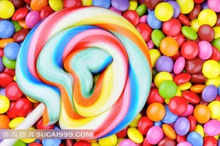 彩虹棒棒糖图片
