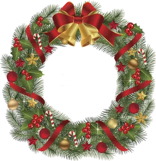 圣诞节红色金色圣诞球花环装饰3D效果(1)