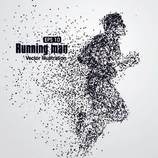 矢量科技动感粒子元素EPS运动人物动物点状创意矢量科幻设计素材