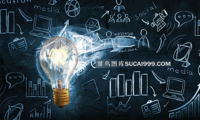 创意企业理念发光点子高清图片