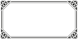 欧式复古线条边框花纹AI矢量LOGO角框花边分割线设计PSD卡片素材