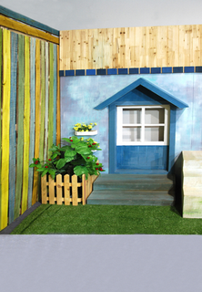 高清背景大图房屋前风景 