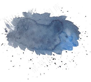 蓝色水墨晕染高清图片