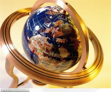 俯视角度的地球仪