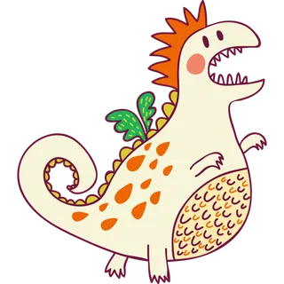 卡通恐龙生日宝宝宴派对素材恐龙派对免扣素材