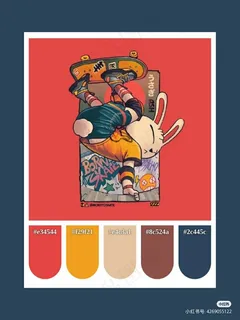 高质量插画配色色卡