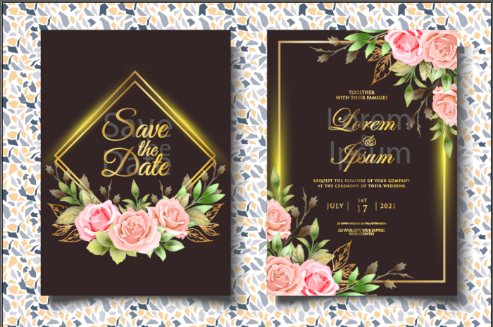 祝贺婚礼结婚邀请卡素材