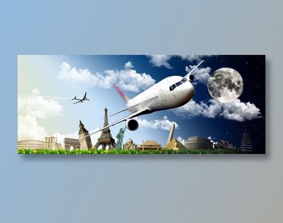 飞机旅行唯美意境图片