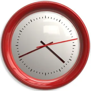 红色挂钟 PNG免抠