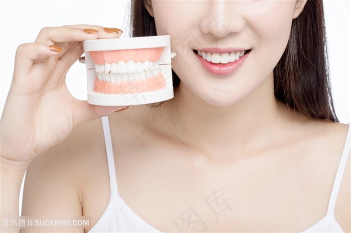 女性牙齿健康医学图片