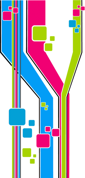 科技kv主视觉红蓝线条色块