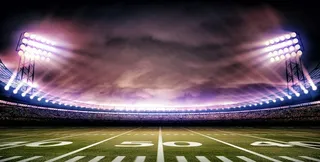 镁光灯下的运动场高清图片