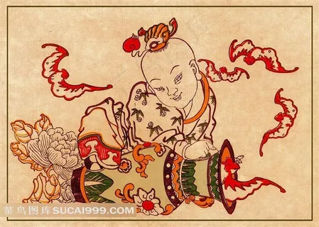 民间年画平生五福 民间年画平生五福
