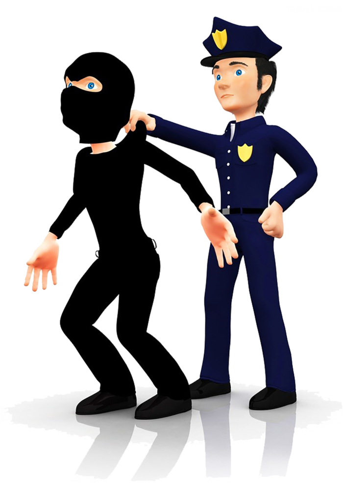 警察抓匪徒