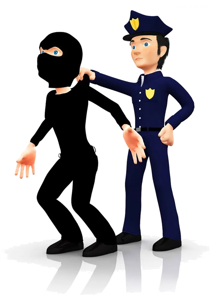 警察抓匪徒