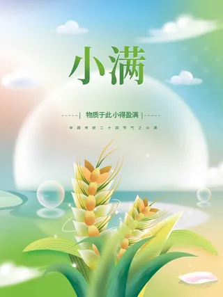 小满 小满节气海报