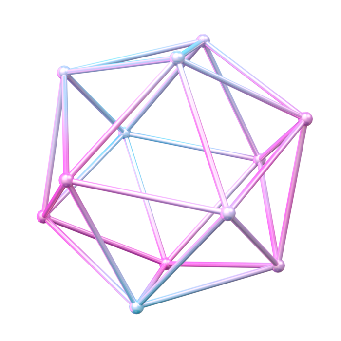 电商几何立体装饰晶体漂浮模型免扣素材