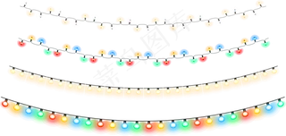 圣诞节 灯 细绳 来临 庆典 霓虹灯 点亮