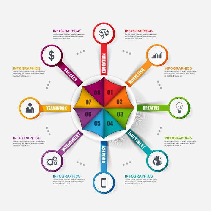 ppt素材3d数据图表模板可视化图形统计标签矢量图标模型ai源文件