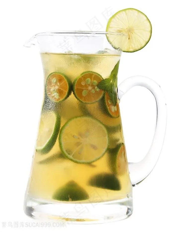金桔薄荷绿茶冷饮饮料图片（PNG免抠图）