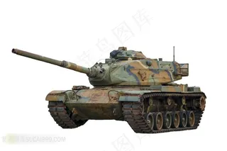 车身涂满迷彩的坦克