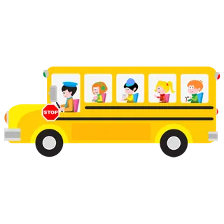 校车卡通黄色